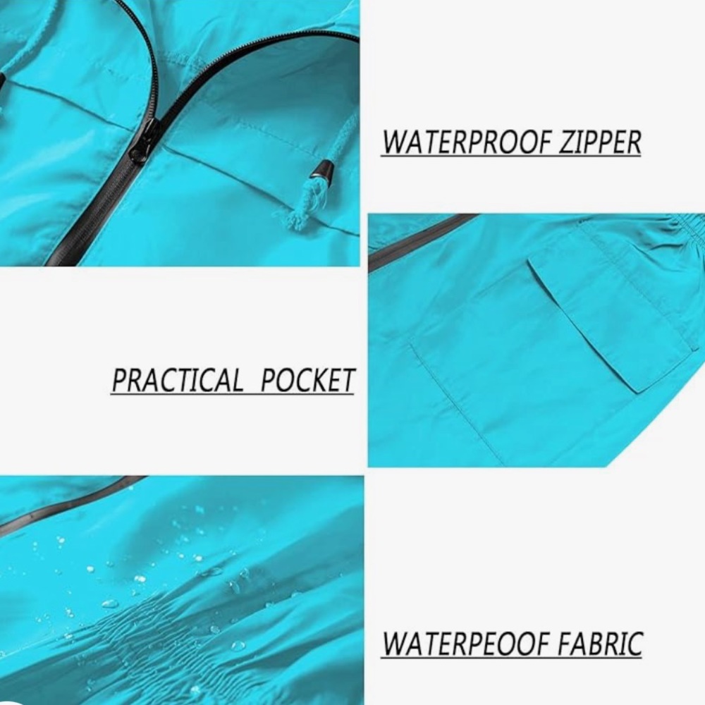 Packable Waterproof Lightweight Active Hooded Rai… - image 6